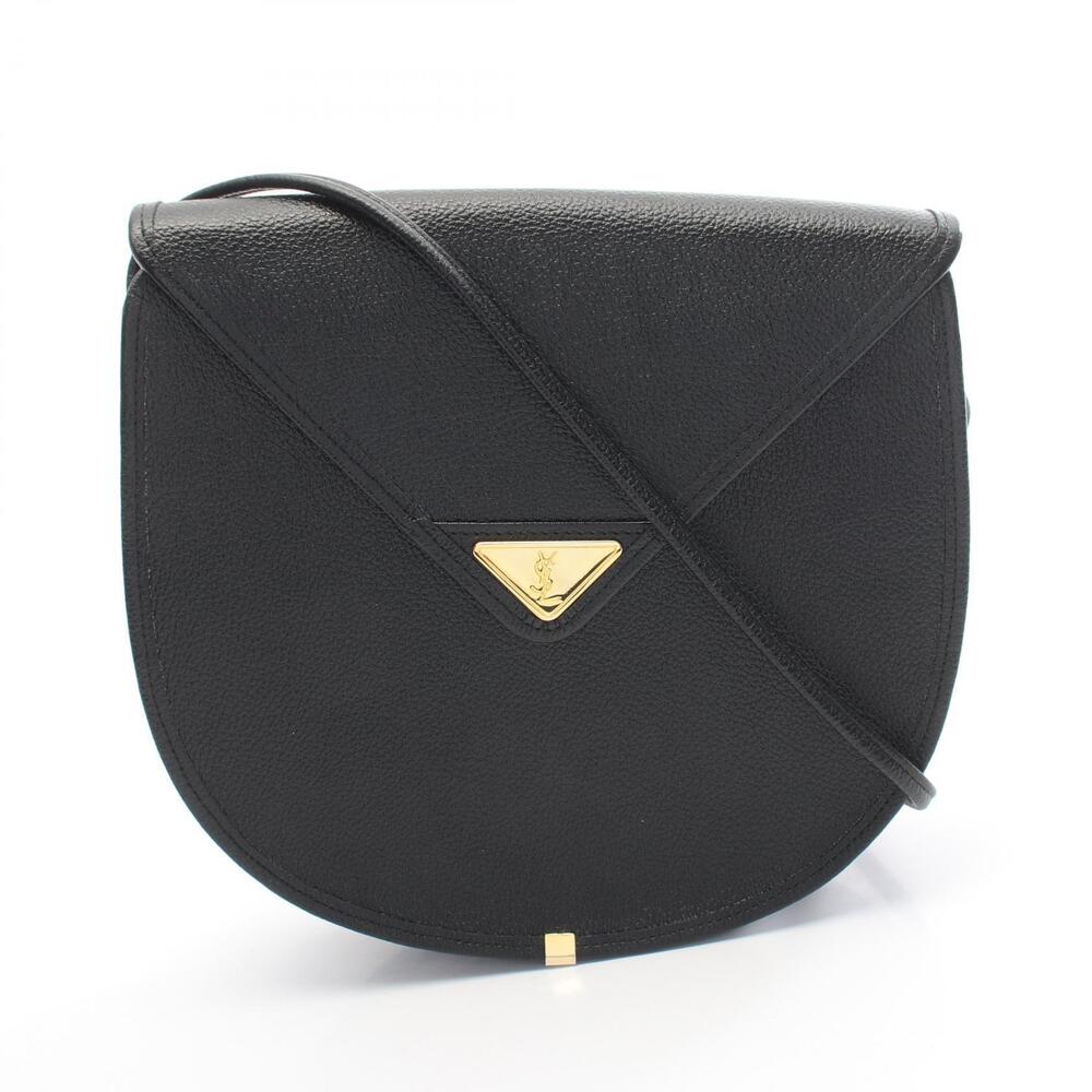 Saint Laurent Y Ligne Leather Crossbody Bag Black